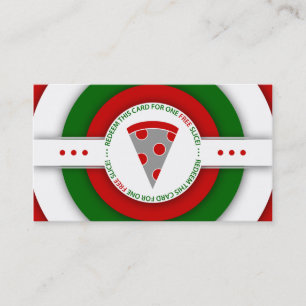 Retro FREIER PIZZA-SCHEIBE-Kupon Rabattkarte