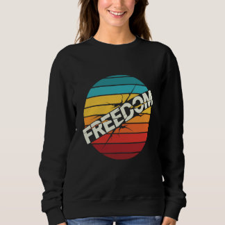 Retro-Freiheits-Grafik-T-Shirt – Vintage-Typografi Sweatshirt