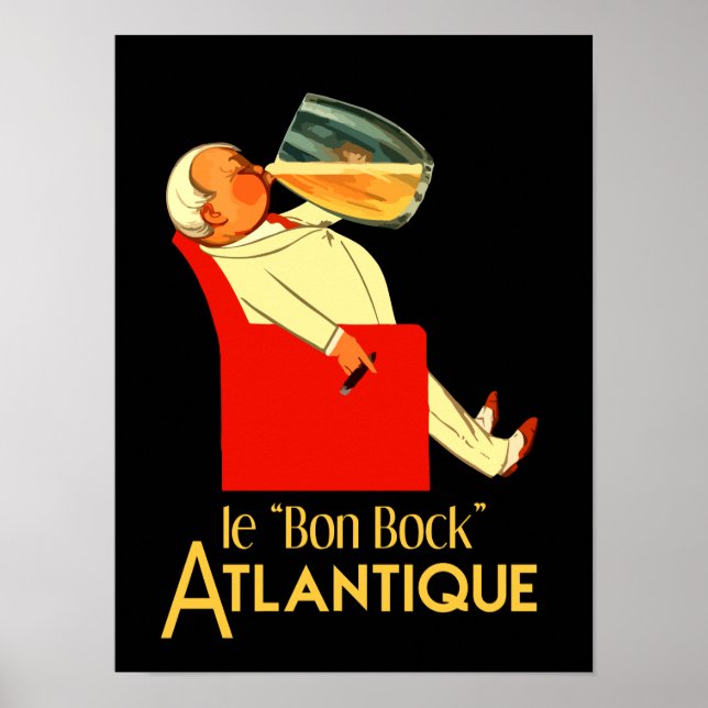 Retro French Beer and Le Bon Bock (neu) Poster (Vorne)