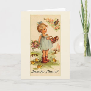 Retro French Easter Feiertagskarte