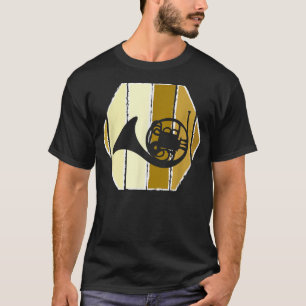 Retro French Horn Marching Band - Vintager Brass H T-Shirt
