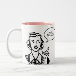 Retro freudscher Beleg Zweifarbige Tasse