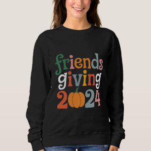 Retro Freunde geben 2024 Erntedankfest Herbst Sweatshirt