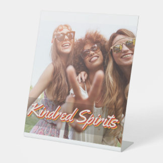 Retro-Freundschaftsfoto-Block 'Kindred Spirits' Sockelschild