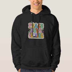 Retro Frieden Liebe Nähen Häkeln Großartige Haken  Hoodie