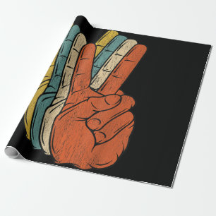 Retro-Frieden Vintage 60er 70er Hippie Geschenkpapier