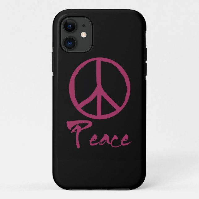Retro Friedenszeichen Case-Mate iPhone Hülle (Rückseite)
