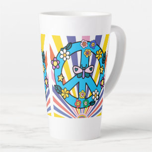 Retro-Friedenszeichen Milchtasse