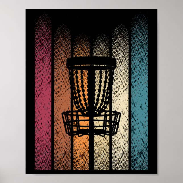 Retro-Frisbee-Disc-Golf _5  Poster (Vorne)