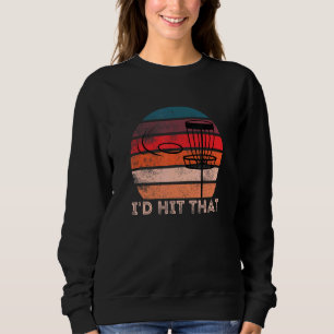 Retro Frisbee Golf Disc Sport ich würde treffen, d Sweatshirt