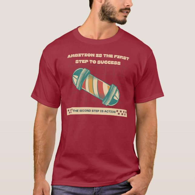 Retro-Friseur-Stange Zitat lustigen Friseur-Salon T-Shirt (Vorderseite)