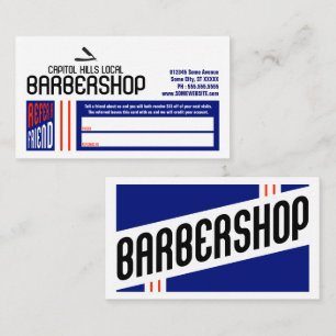 Retro-Friseursalon bestellen einen Freund Empfehlungskarte
