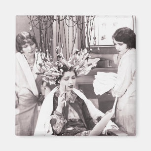 Retro-Friseursalon Magnet