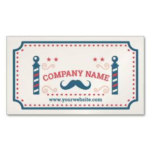 Retro Friseursalon Magnetische Visitenkarte