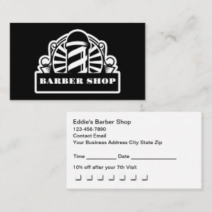 Retro-Friseurstudio-Terminprämien Visitenkarte