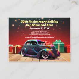 Retro Frisierte Auto Auto Holiday Flyer Business C Visitenkarte