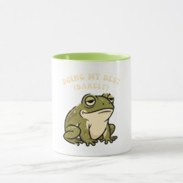 Retro Frog Bare Minimum Color Inside Mug Tasse