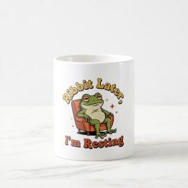 Retro Frog Relax Humor White Coffee Mug Kaffeetasse