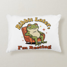 Retro Frog Relax Quote Rectangular Pillow Dekokissen