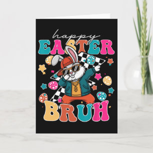 Retro Frohe Ostern Bruh Süßer Hase Dabbing Kleinki Karte