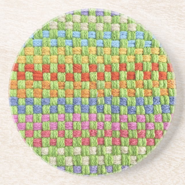 Retro Frohe Potholder Weave Untersetzer (Vorne)