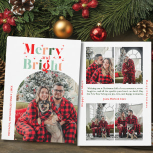 Retro Frohe und Helle Arch Foto Weihnachten