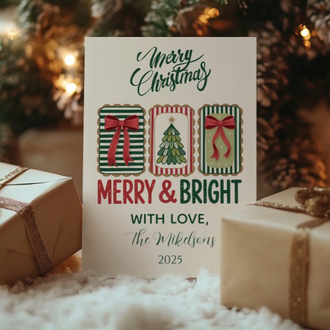 Retro Frohe und strahlende Weihnachten (Von Creator hochgeladen)