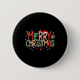 Retro Frohe Weihnachten 2024 Familie Matching Xmas Button