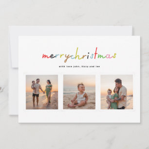Retro frohe Weihnachten 6 Foto Collage glücklich