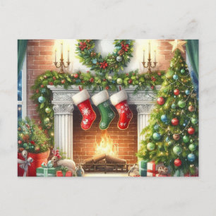 Retro Frohe Weihnachten Gemütliches Ferienhaus Po