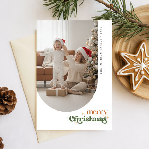 Retro Frohe Weihnachten Glückliche Familie Foto Gr