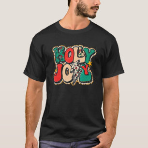 Retro Frohe Weihnachten Groovy Weihnachten Leopard T-Shirt