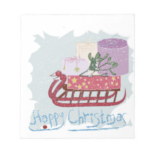Retro. Frohe Weihnachten! Notizblock