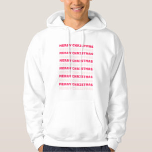Retro Frohe Weihnachten Rosa Feiertage Dekor Prepp Hoodie