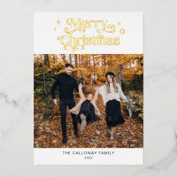 Retro Frohe Weihnachts-Foto