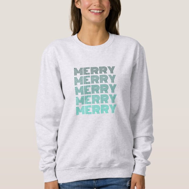 Retro Frohe Weihnachts-Sweatshirt Sweatshirt (Vorderseite)