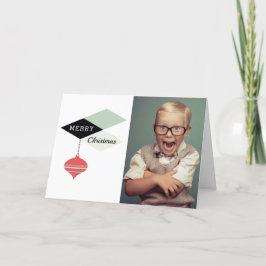 Retro Frohe Weihnachtsfeiertage Foto Feiertagskarte