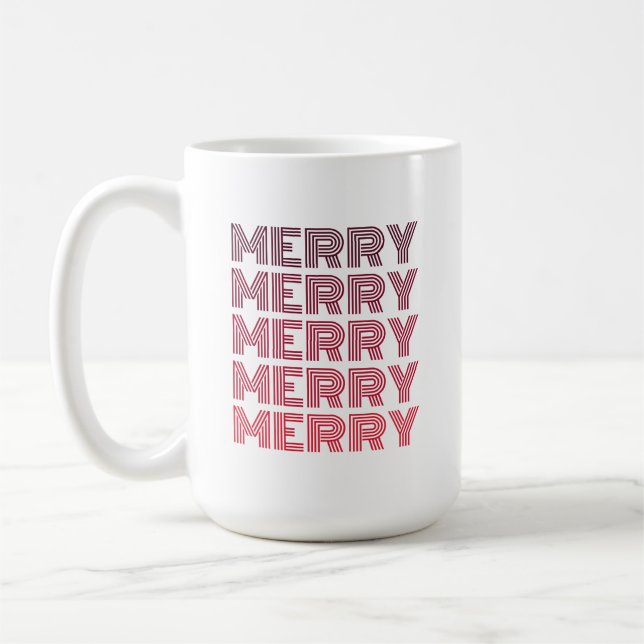 Retro Frohe Weihnachtskaffee Tasse (Links)