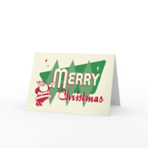 Retro Frohe Weihnachtskarte