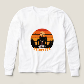Retro Frohes Halloween Spukhaus Vintage Sonnenunte