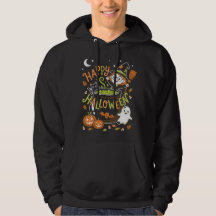 Retro Frohes Halloween Süße Hexe Kessel