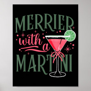 Retro Fröhlicher Mit Einem Martini Schwanz Liebhab Poster