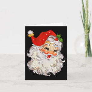 Retro fröhliches Santa Claus Gesicht Vintage St. N Karte