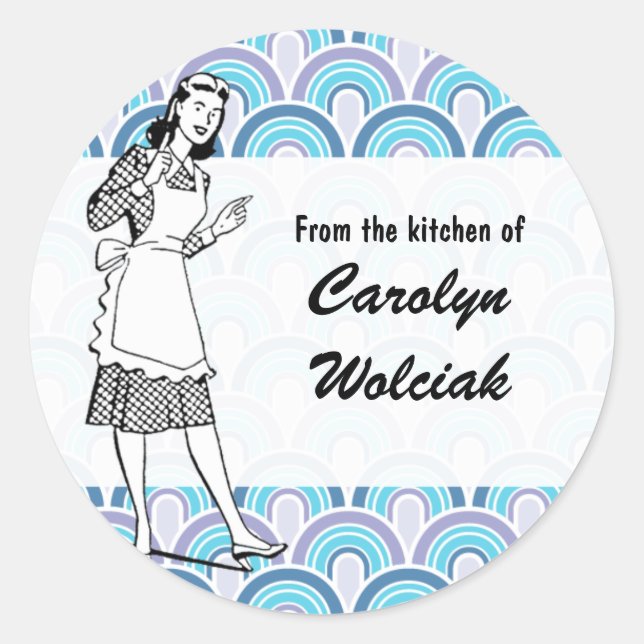 Retro "From the Kitchen" Blues Sticker (Vorderseite)