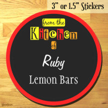 Retro From the Kitchen of Reds on Black Editable