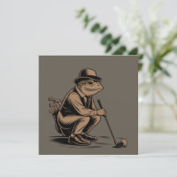 Retro-Frosch Lustiger Retro-Frosch Golf-Liebhaber