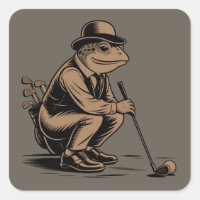 Retro-Frosch Lustiger Retro-Frosch Golf-Liebhaber