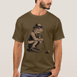 Retro-Frosch Lustiger Retro-Frosch Golf-Liebhaber T-Shirt