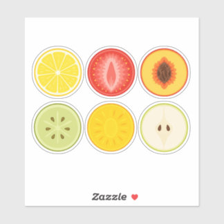 Retro-Fruchtscheiben-Stickercore-Kollektion Aufkleber