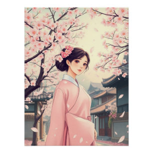 Retro-Frühling in Korea Poster